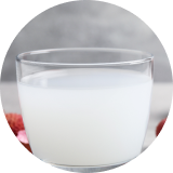 A glass of cloudy lychee juice 