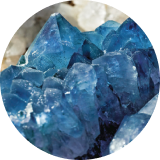  A close up of mineral crystals