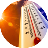  A thermometer under the summer sun
