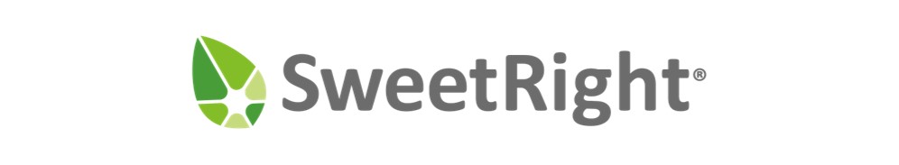 The SweetRight™ logo lockup with a green leaf icon